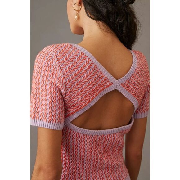 Anthropologie -Maeve Colorblocked Knit Skirt Set - Picture 2 of 8